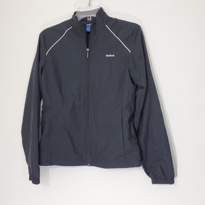 Reebok Black Zip Front Jacket, Size Small